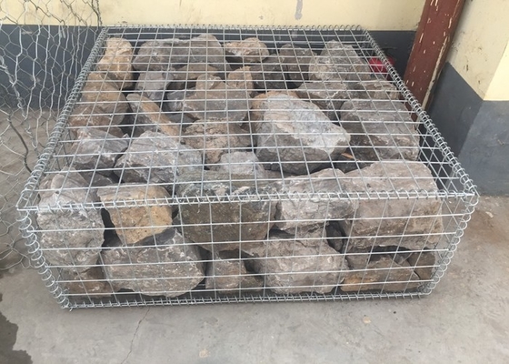Gabion 10 게이지 용접 와이어 메쉬 2 X 2 직사각형 구멍 PVC 코팅