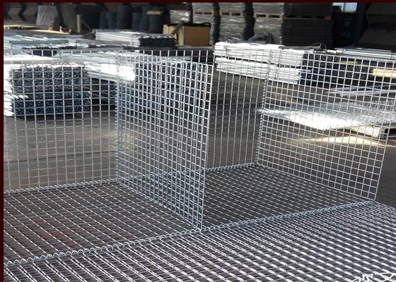 Gabion 10 게이지 용접 와이어 메쉬 2 X 2 직사각형 구멍 PVC 코팅